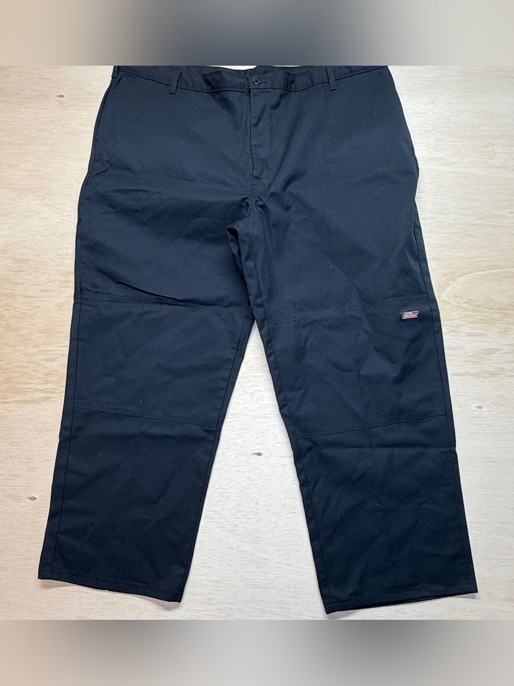 Genuine Dickies Men's Double Knee Work Pants Black 48x30 Loose Fit Tough Max